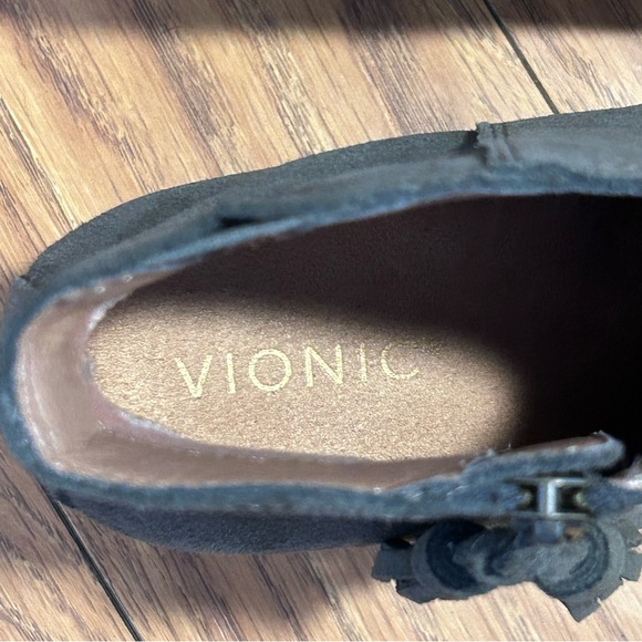 Vionic Madeline Olive Green Suede Weather Resistant Ankle Boots Booties | Sz 8 - Picture 6 of 15